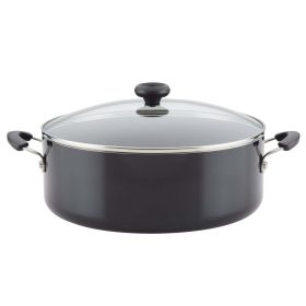 Farberware Easy Clean 8 Quart Aluminum Nonstick Stockpot, Black