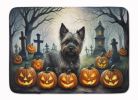 Cairn Terrier Spooky Halloween Memory Foam Kitchen Mat Machine Washable Anti-Fatigue Mat Cushion Comfort Bath Mat or Kitchen Rug