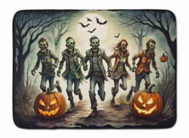 Zombies Spooky Halloween Memory Foam Kitchen Mat Machine Washable Anti-Fatigue Mat Cushion Comfort Bath Mat or Kitchen Rug