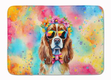 Cavalier Spaniel Hippie Dawg Memory Foam Kitchen Mat Machine Washable Anti-Fatigue Mat Cushion Comfort Bath Mat or Kitchen Rug