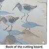 Sandpipers Glass Cutting Board Decorative Tempered Glass Kitchen Cutting and Serving Board Large Size Chopping Board