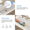 Drop In Quartz Single Bowl White Kitchen Sink Top Mount Granite Composite Sink with Bottom Grid, Drainer, Roll-up Drying Rack(33in.*22in.*9.65in.)