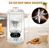 34oz Nut Milk Maker,8 in 1 Automatic Soy Milk Maker for Homemade Nut,Soy,Almond,Oat Milk,Fruit and Vegetable