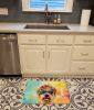 Cairn Terrier Hippie Dawg Memory Foam Kitchen Mat Machine Washable Anti-Fatigue Mat Cushion Comfort Bath Mat or Kitchen Rug