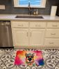 German Shepherd Hippie Dawg Memory Foam Kitchen Mat Machine Washable Anti-Fatigue Mat Cushion Comfort Bath Mat or Kitchen Rug