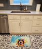 Dachshund Hippie Dawg Memory Foam Kitchen Mat Machine Washable Anti-Fatigue Mat Cushion Comfort Bath Mat or Kitchen Rug