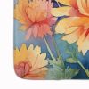 Chrysanthemums in Watercolor Memory Foam Kitchen Mat Machine Washable Anti-Fatigue Mat Cushion Comfort Bath Mat or Kitchen Rug