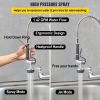 VEVOR Commercial Faucet Pre-Rinse with Sprayer, 8" Adjustable Center Wall Mount Kitchen Faucet with 12" Swivel Spout