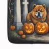 Chow Chow Spooky Halloween Memory Foam Kitchen Mat Machine Washable Anti-Fatigue Mat Cushion Comfort Bath Mat or Kitchen Rug