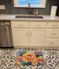 Chrysanthemums in Watercolor Memory Foam Kitchen Mat Machine Washable Anti-Fatigue Mat Cushion Comfort Bath Mat or Kitchen Rug