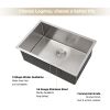 30"x18" Undermount Handmade Stainless Steel Kitchen Sink,16 Gauge Single Bowl Kitchen Sink with bottom grid