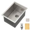 14 x 19 Inch Workstation Undermount Single Bowl 16 Gauge handmade NEW MODEL Stainless Steel Kitchen sink