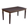 6-Piece Kitchen Dining Table Set, 60" Rectangular Table and 4 High-Back Tufted Chairs & 1 Bench for Dining Room and Kitchen (Espresso)