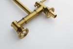 Pot Filler Faucet Wall Mount Pot Filler Faucet, Modern Brass Pot Filler Two-Attachment Wall Mount Folding Kitchen Pot Filler Swing Arm