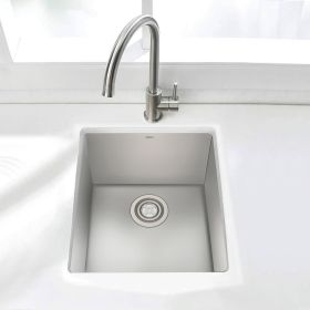 Undermount Kitchen Sink;  16 Gauge Stainless Steel Wet Bar or Prep Sinks Single Bowl (size: 14 x 18 x 8.5)