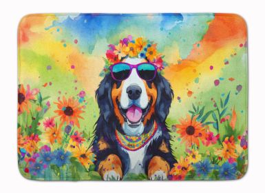 Bernese Mountain Dog Hippie Dawg Memory Foam Kitchen Mat Machine Washable Anti-Fatigue Mat Cushion Comfort Bath Mat or Kitchen Rug (Default: Default)