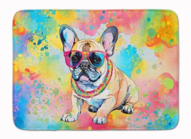 French Bulldog Hippie Dawg Memory Foam Kitchen Mat Machine Washable Anti-Fatigue Mat Cushion Comfort Bath Mat or Kitchen Rug (Default: Default)