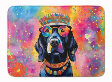 Black Labrador Hippie Dawg Memory Foam Kitchen Mat Machine Washable Anti-Fatigue Mat Cushion Comfort Bath Mat or Kitchen Rug (Default: Default)