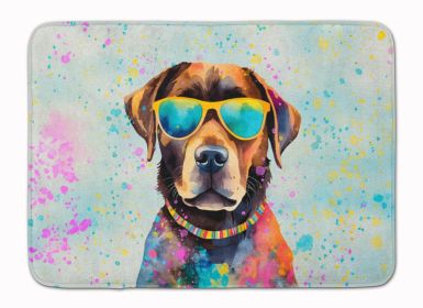 Chocolate Labrador Hippie Dawg Memory Foam Kitchen Mat Machine Washable Anti-Fatigue Mat Cushion Comfort Bath Mat or Kitchen Rug (Default: Default)