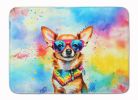 Chihuahua Hippie Dawg Memory Foam Kitchen Mat Machine Washable Anti-Fatigue Mat Cushion Comfort Bath Mat or Kitchen Rug