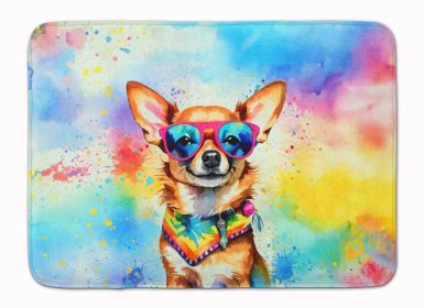 Chihuahua Hippie Dawg Memory Foam Kitchen Mat Machine Washable Anti-Fatigue Mat Cushion Comfort Bath Mat or Kitchen Rug (Default: Default)