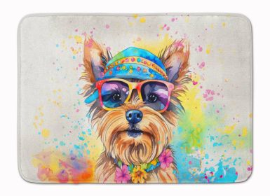 Yorkshire Terrier Hippie Dawg Memory Foam Kitchen Mat Machine Washable Anti-Fatigue Mat Cushion Comfort Bath Mat or Kitchen Rug (Default: Default)