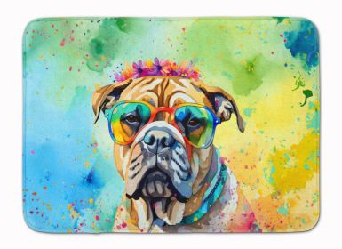 Bullmastiff Hippie Dawg Memory Foam Kitchen Mat Machine Washable Anti-Fatigue Mat Cushion Comfort Bath Mat or Kitchen Rug (Default: Default)