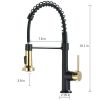 The new model is beautiful and durable Single Handle Pull-Down Sprayer Kitchen Faucet in Black+Gold