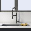 Aqucubic Gunmetal Black CUPC Handmade 304 Stainless Steel Topmount Kitchen Sink with Accessories and faucet