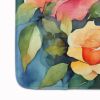 Roses in Watercolor Memory Foam Kitchen Mat Machine Washable Anti-Fatigue Mat Cushion Comfort Bath Mat or Kitchen Rug