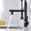 New Single Handle LED kitchen faucet with pull-down kitchen faucet in Black