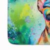 Boston Terrier Hippie Dawg Memory Foam Kitchen Mat Machine Washable Anti-Fatigue Mat Cushion Comfort Bath Mat or Kitchen Rug