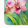 Orchids in Watercolor Memory Foam Kitchen Mat Machine Washable Anti-Fatigue Mat Cushion Comfort Bath Mat or Kitchen Rug