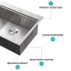 Lordear Drop In Workstation Sink Topmount 16 Gauge Stainless Steel or Gunmetal Black Single Bowl Kitchen Sink