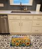 Sunflowers in Watercolor Memory Foam Kitchen Mat Machine Washable Anti-Fatigue Mat Cushion Comfort Bath Mat or Kitchen Rug